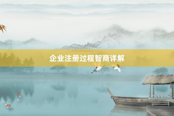 企业注册过程智商详解